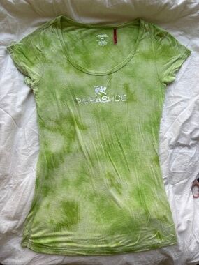 Parasuco Green Tie-Dye Logo Tee Medium